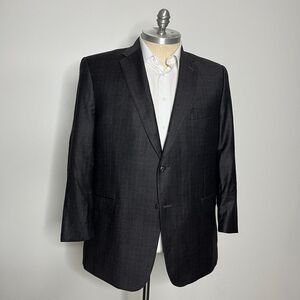 Joseph by Jos A Bank Blazer Mens Wool Check Brown‎ Big & Tall 50R